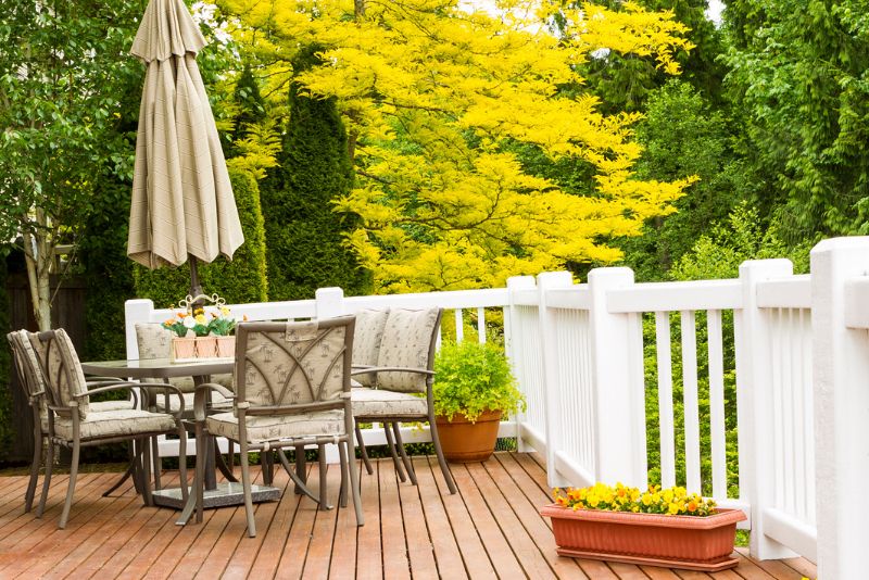 patio made with timber decking