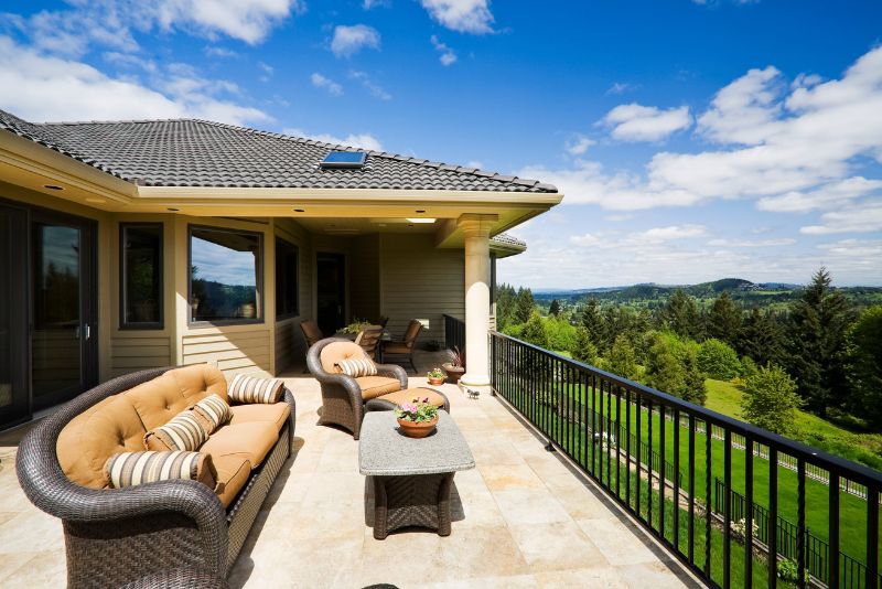 beautiful patio with lounge seats