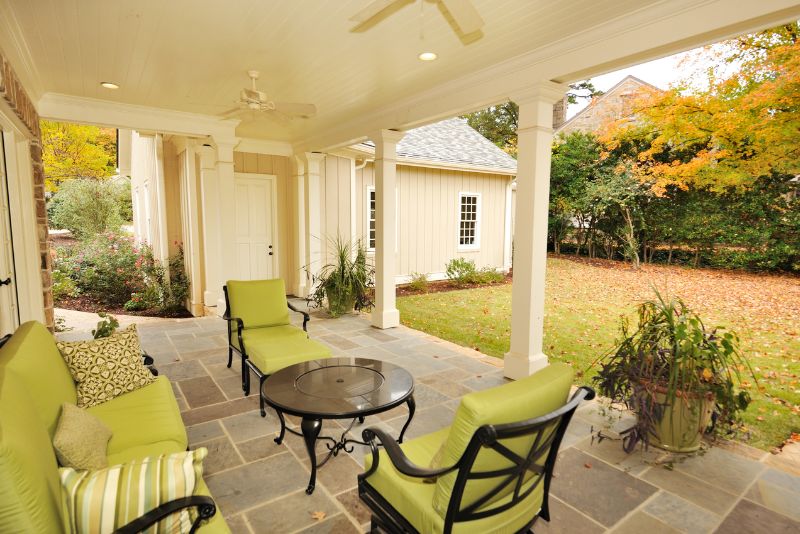 outdoor furniture on the verandah